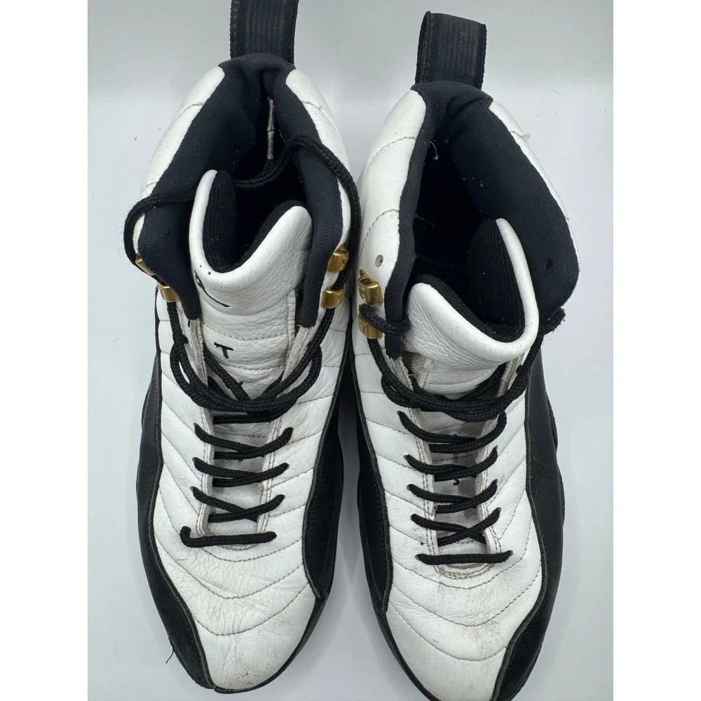 VTG 1996 Nike Air Jordan 12 Taxi OG Mens 12 White Black 130690-101 As Is